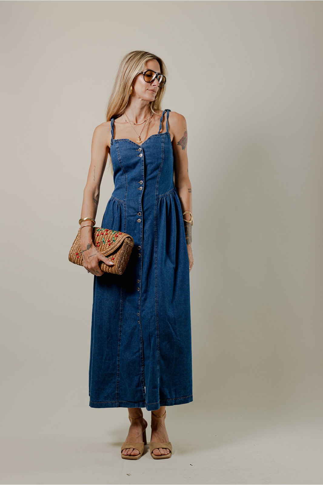 4 EVER DENIM DRESS