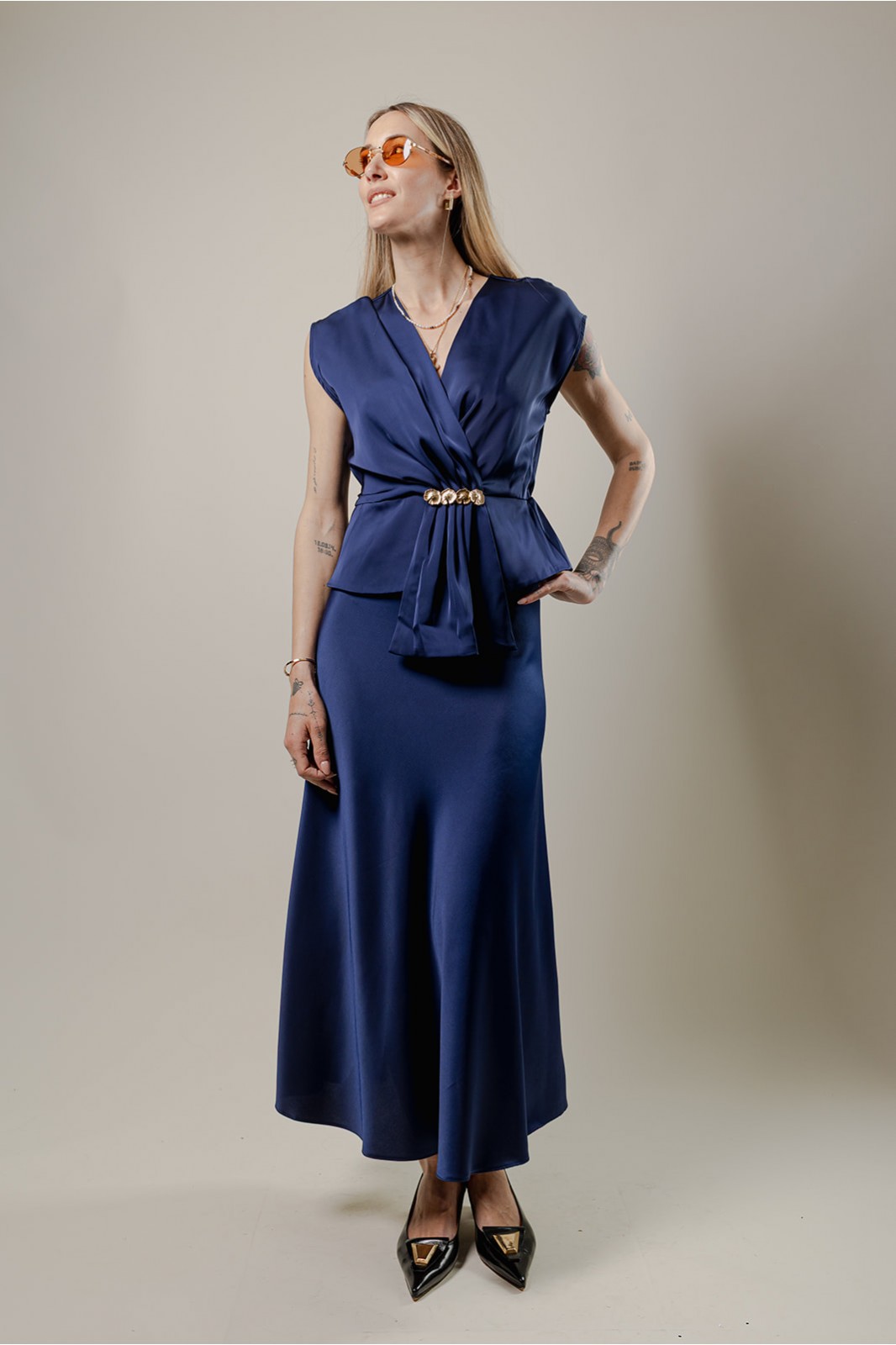 NAVY BLUE ΣΑΤΕΝ ΤΟΠ